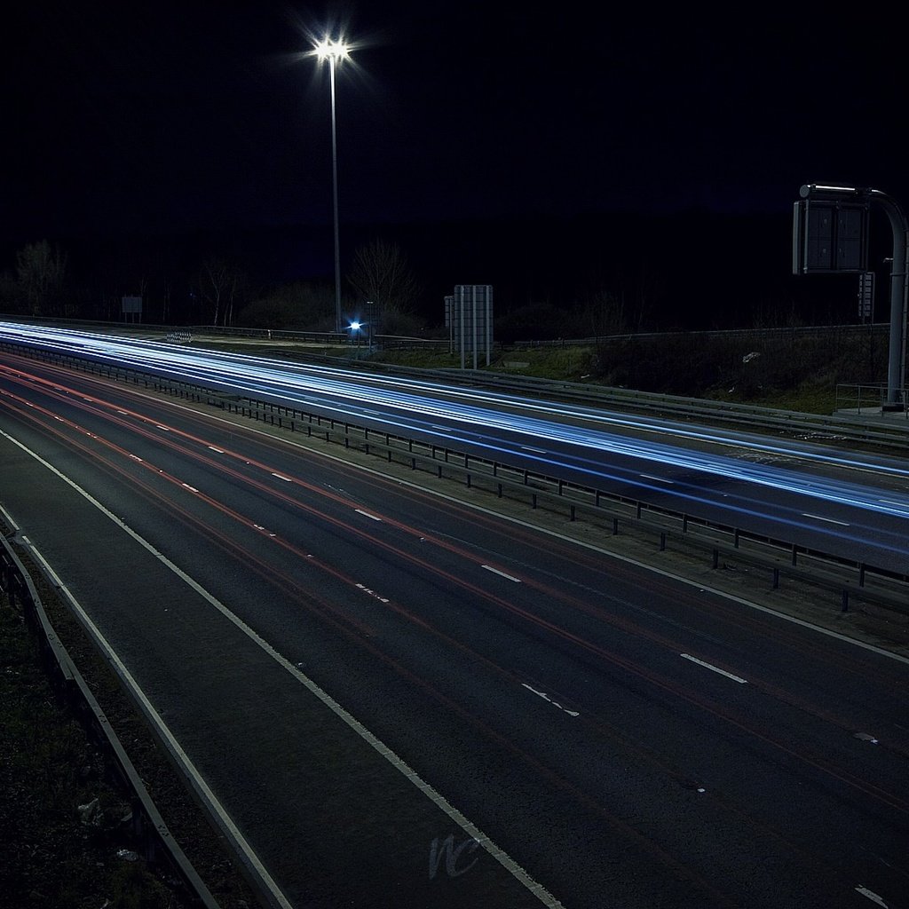 Обои дорога, ночь, огни, автобан, road, night, lights, autobahn разрешение 1920x1200 Загрузить