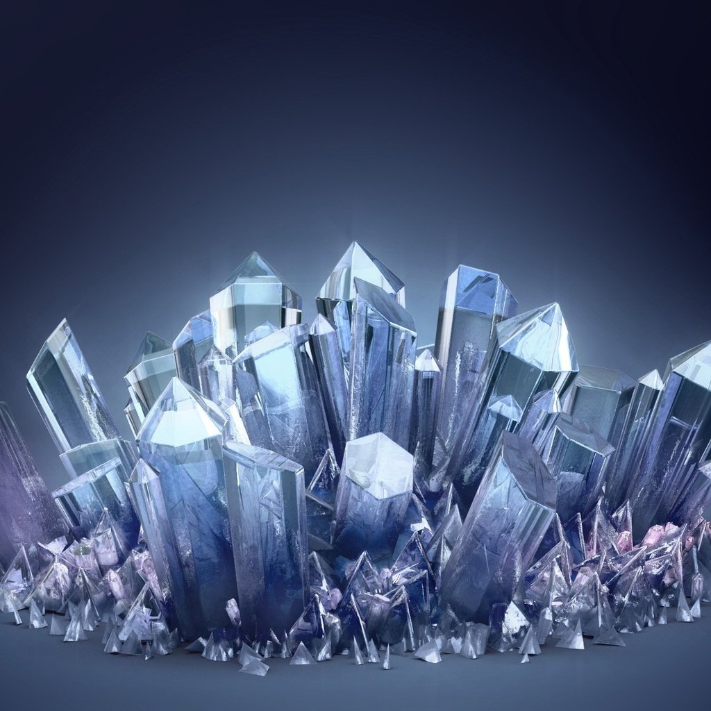 Обои синий, кристаллы, blue, crystals разрешение 1920x1200 Загрузить