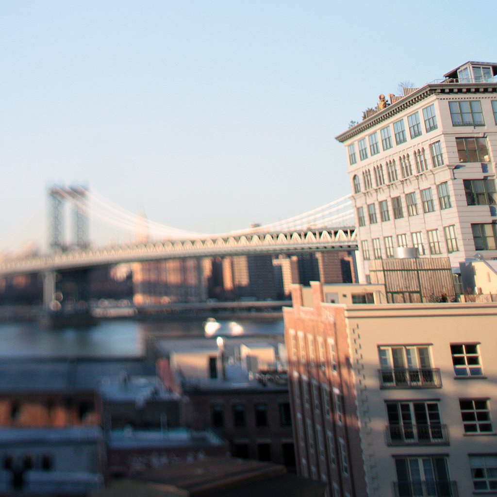 Обои нью-йорк, tilt-shift, бруклинский мост, new york, brooklyn bridge разрешение 1920x1200 Загрузить