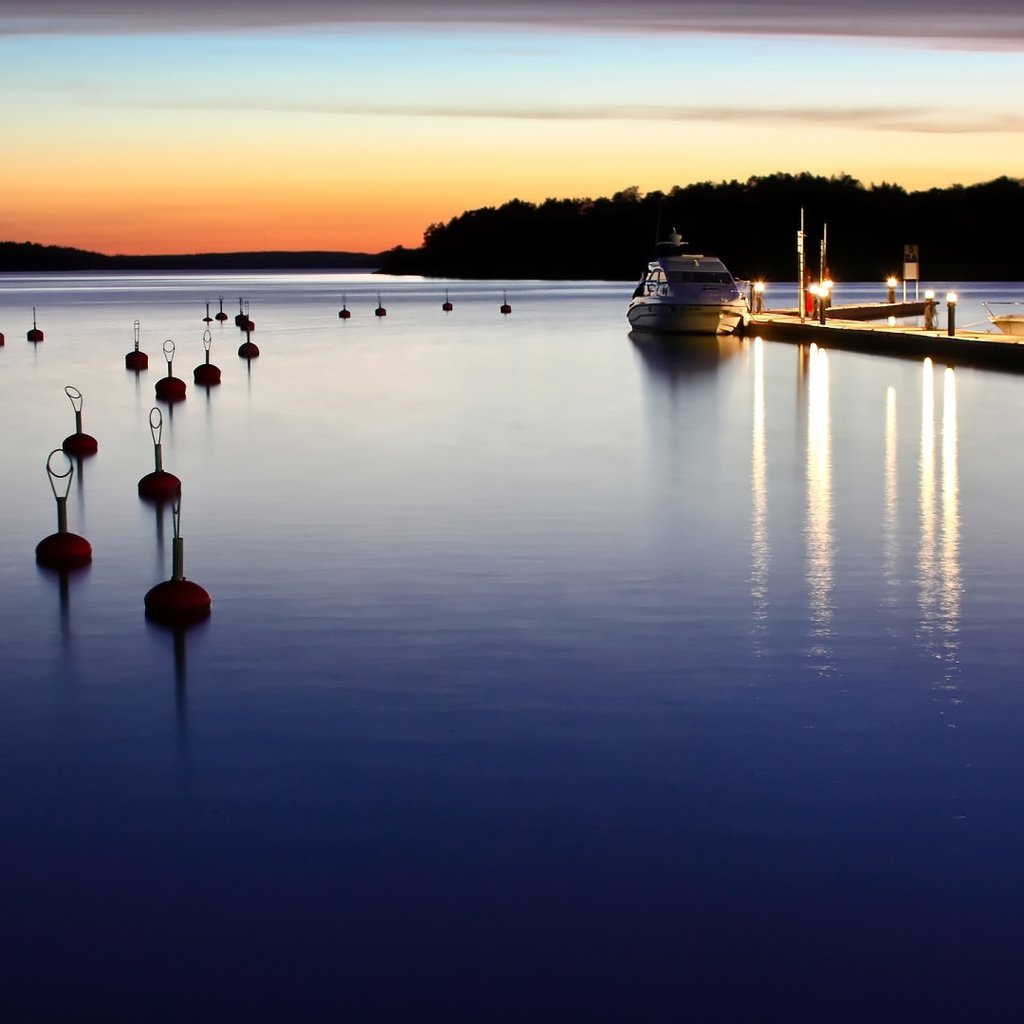 Обои вечер, море, яхта, пристань, катер, the evening, sea, yacht, marina, boat разрешение 1920x1080 Загрузить