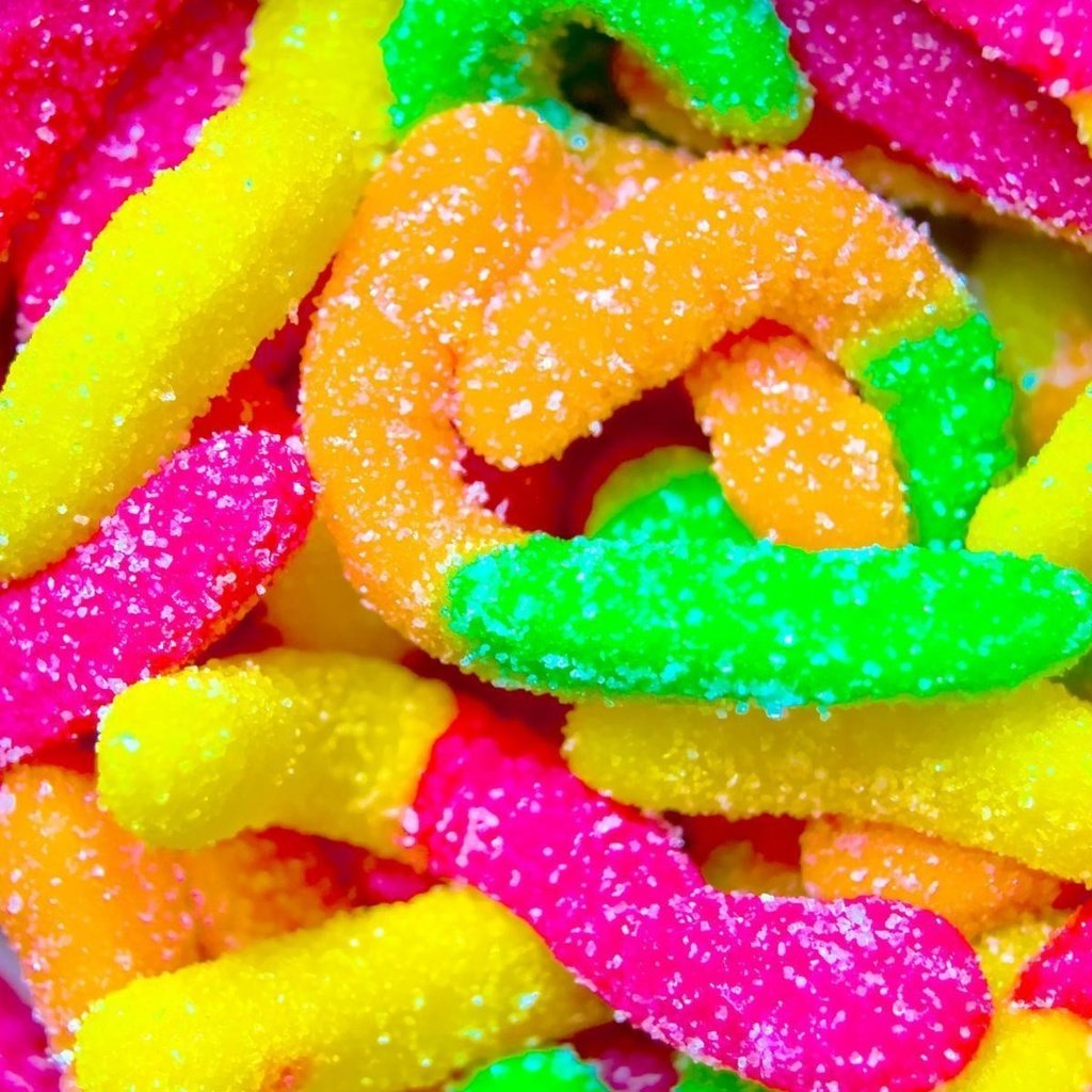 Обои конфеты, сладости, разноцветный, сахар, мармелад, сладкие червячки, candy, sweets, colorful, sugar, marmalade, sweet worms разрешение 1920x1200 Загрузить