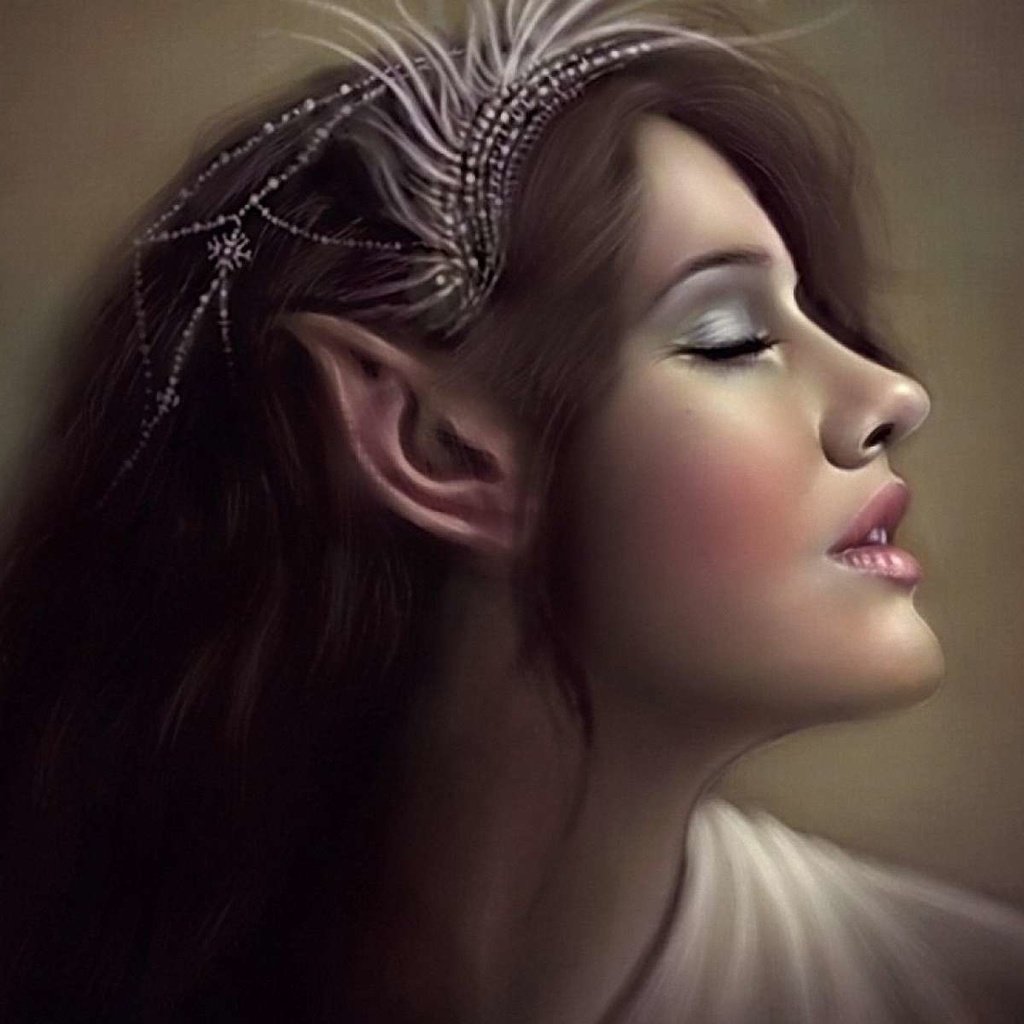 Обои арт, девушка, профиль, уши, эльф, эльфийка, art, girl, profile, ears, elf разрешение 1920x1200 Загрузить