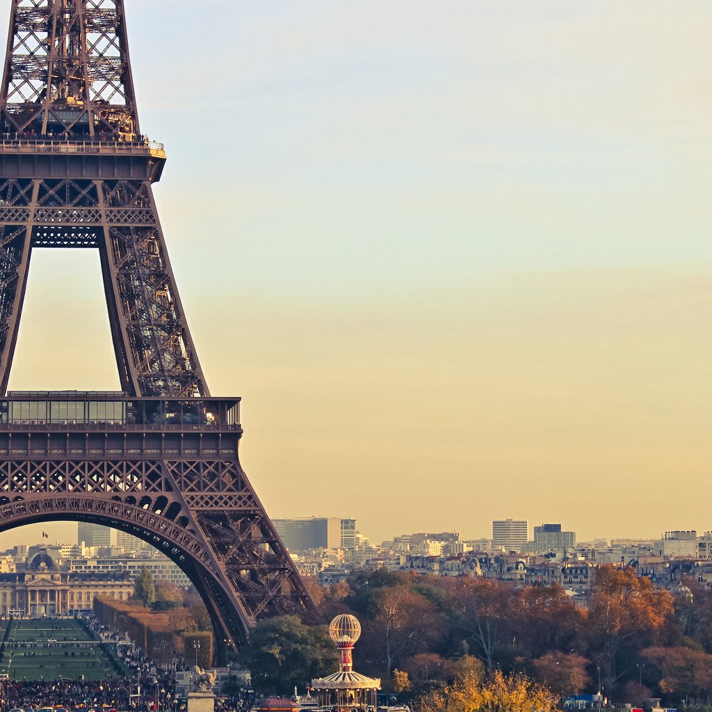 Обои небо, город, париж, эйфелева башня, the sky, the city, paris, eiffel tower разрешение 2880x1800 Загрузить