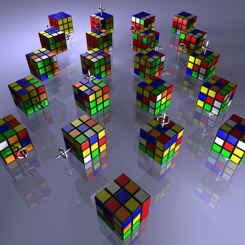 Обои кубики рубика, rubik's cubes разрешение 1920x1440 Загрузить