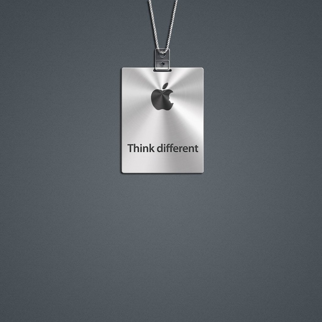 Обои серый, мак, лого, think different, эппл, grey, mac, logo, apple разрешение 1920x1080 Загрузить