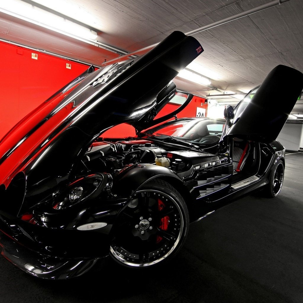 Обои чёрный блестящий макларен слр, shiny black mclaren slr разрешение 1920x1200 Загрузить