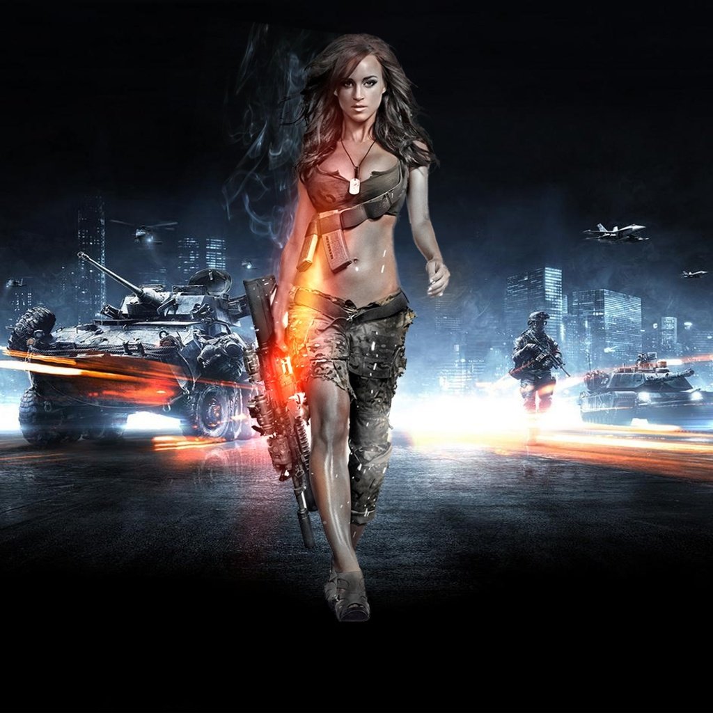 Обои battlefield 3, (девочка)., (girl). разрешение 1920x1080 Загрузить