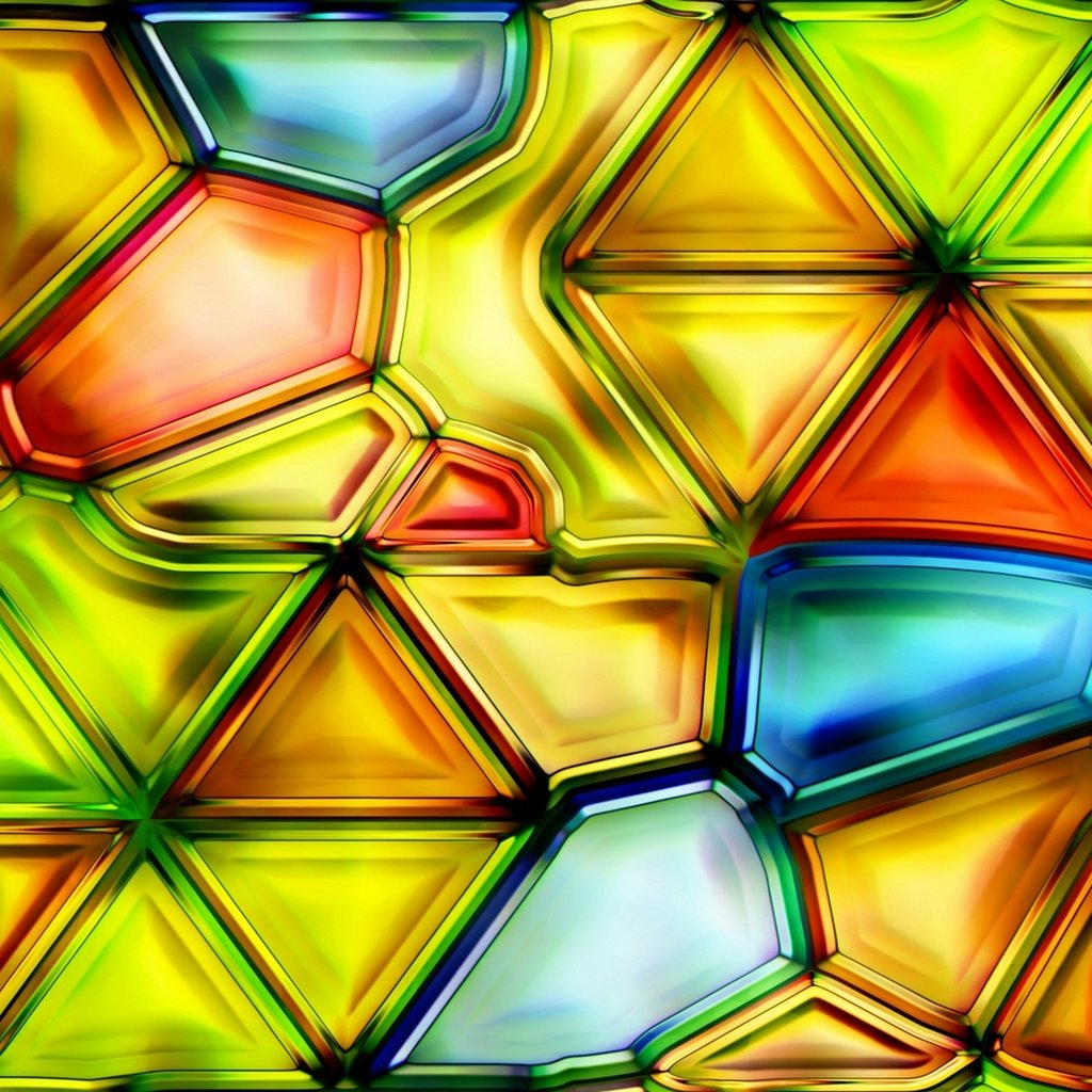 Обои абстракция, фон, стекло, разноцветное, треугольники, витраж, abstraction, background, glass, colorful, triangles, stained glass разрешение 2880x2618 Загрузить