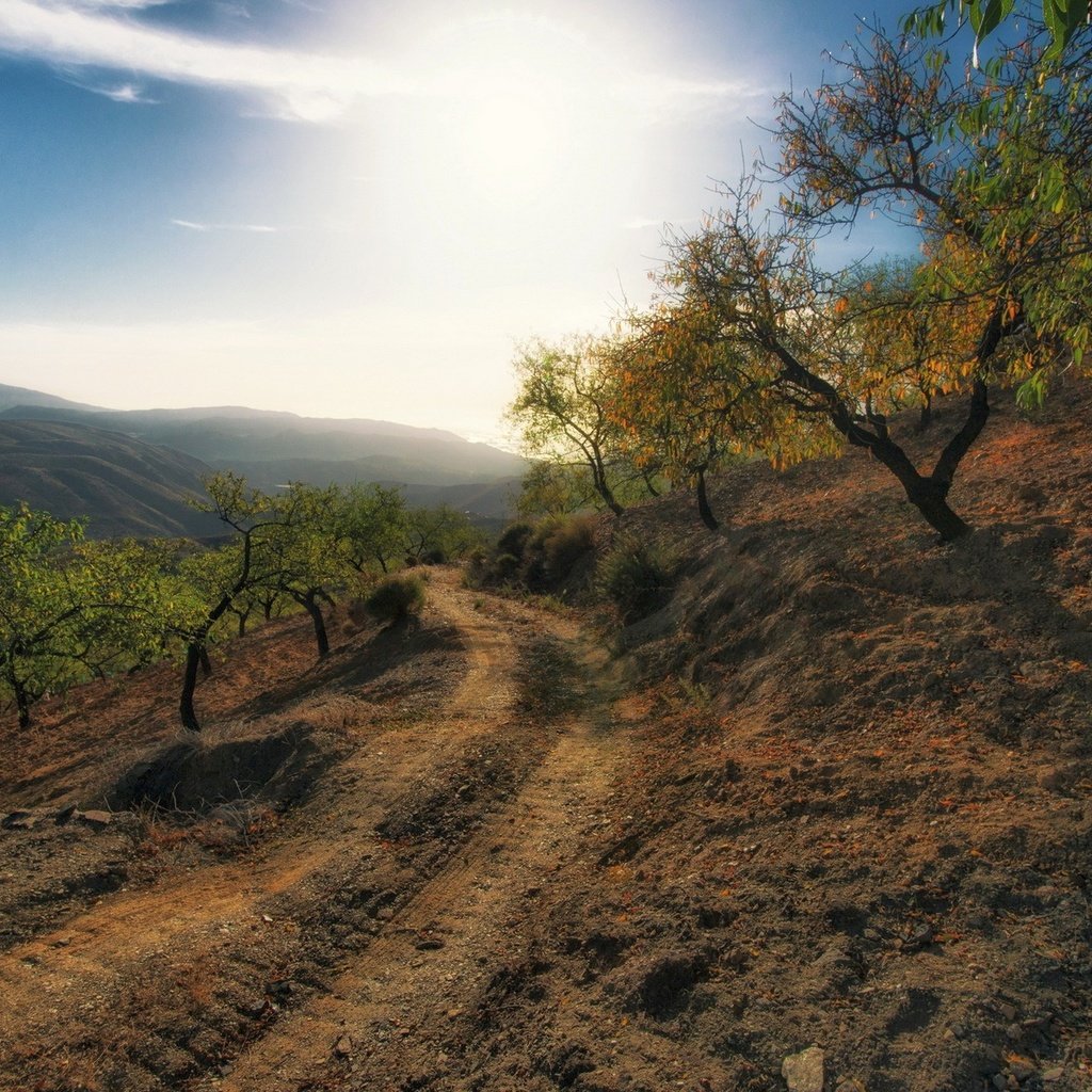 Обои свет, дорога, горы, light, road, mountains разрешение 1920x1200 Загрузить