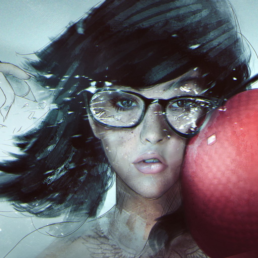 Обои арт, девушка, очки, лицо, удар, dodgeball, хипстер, art, girl, glasses, face, blow, hipster разрешение 1920x1080 Загрузить
