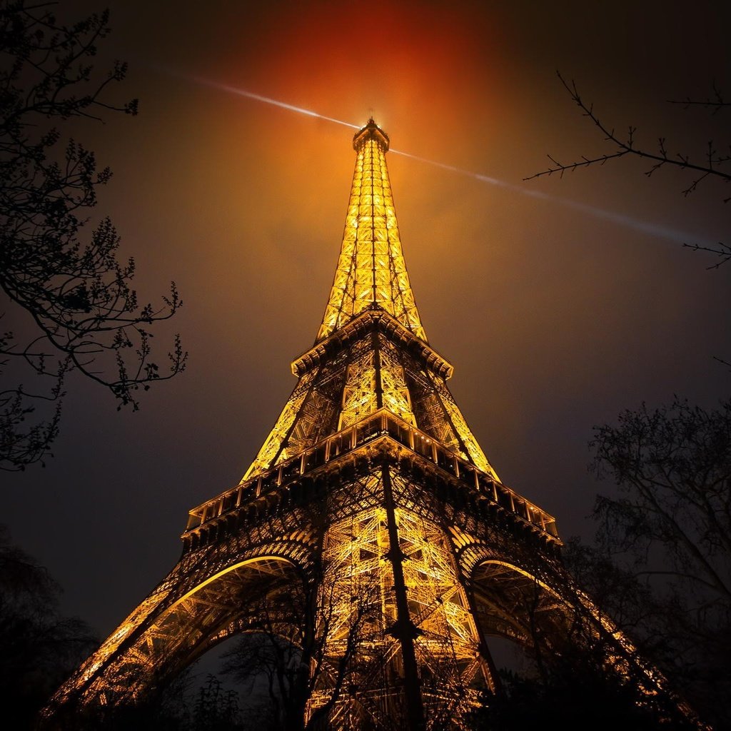 Обои башня, париж, франция, эйфелева башня, ночь небо, tower, paris, france, eiffel tower, the night sky разрешение 2048x1365 Загрузить