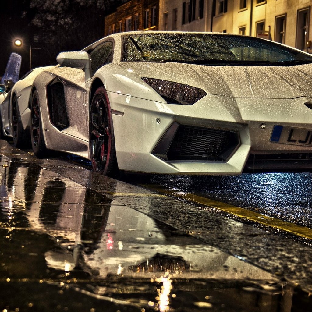 Обои дождь, ламборгини, суперкар, ламборджини авентадор, rain, lamborghini, supercar, lamborghini aventador разрешение 1920x1080 Загрузить