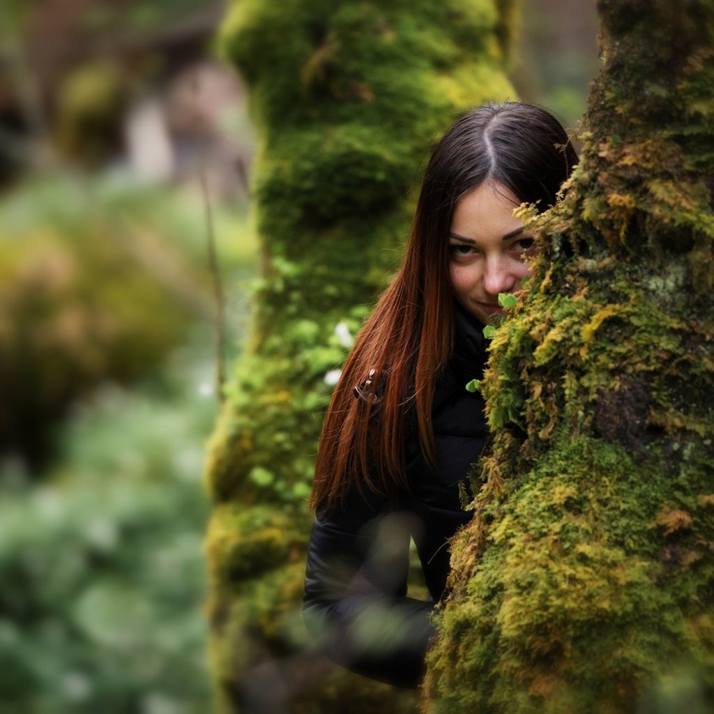 Обои деревья, девушка, взгляд, мох, волосы, trees, girl, look, moss, hair разрешение 2048x1292 Загрузить