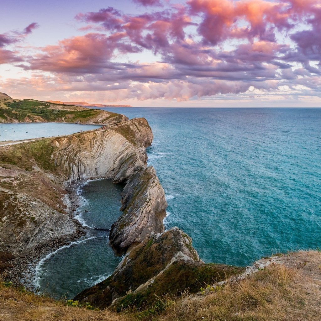 Обои вечер, скалы, закат, море, побережье, морской пейзаж, the evening, rocks, sunset, sea, coast, seascape разрешение 2048x1374 Загрузить