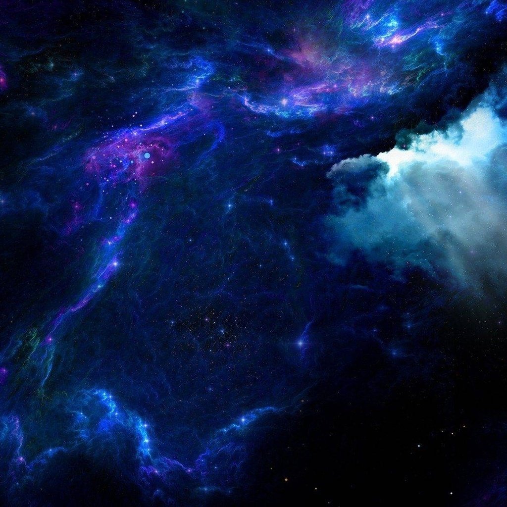 Обои небо, облака, космос, звезды, сияние, туманность, the sky, clouds, space, stars, lights, nebula разрешение 1920x1080 Загрузить