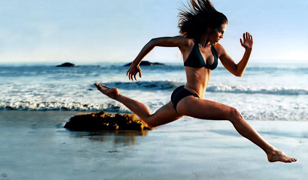 Обои море, бег, hilary swank, фитнес, sea, running, fitness разрешение 2241x1396 Загрузить