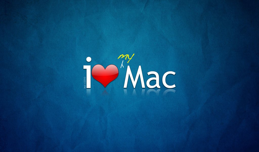 Обои i love mac разрешение 1920x1200 Загрузить