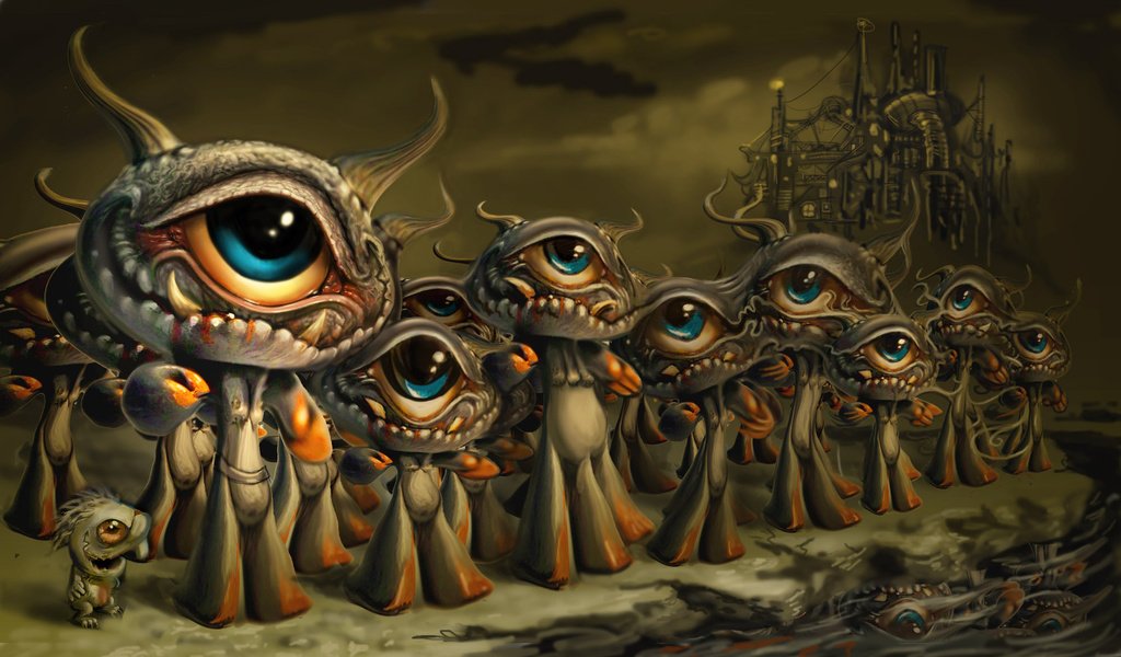 Обои глаза, клыки, рога, eyes, fangs, horns разрешение 2000x1200 Загрузить