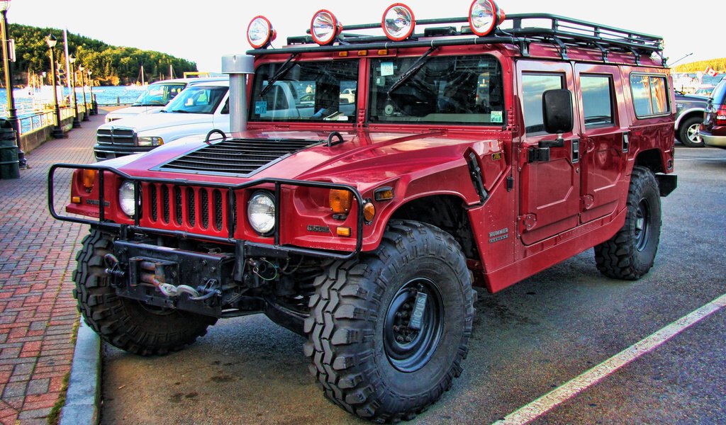 Обои красный, джип, hummer, red, jeep разрешение 1920x1200 Загрузить