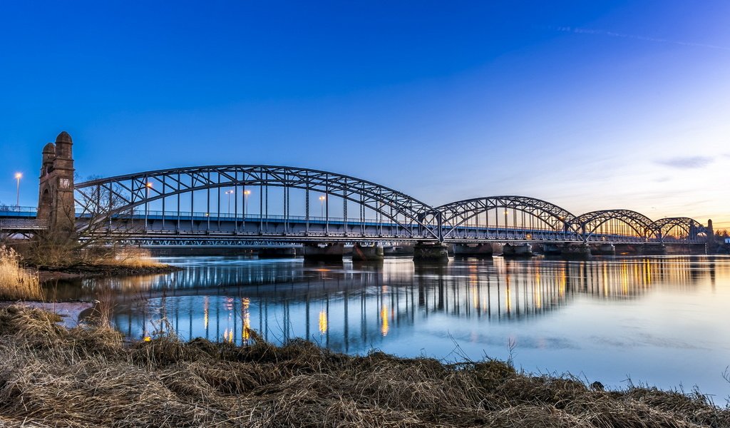 Обои река, мост, германия, гамбург, river, bridge, germany, hamburg разрешение 1920x1200 Загрузить