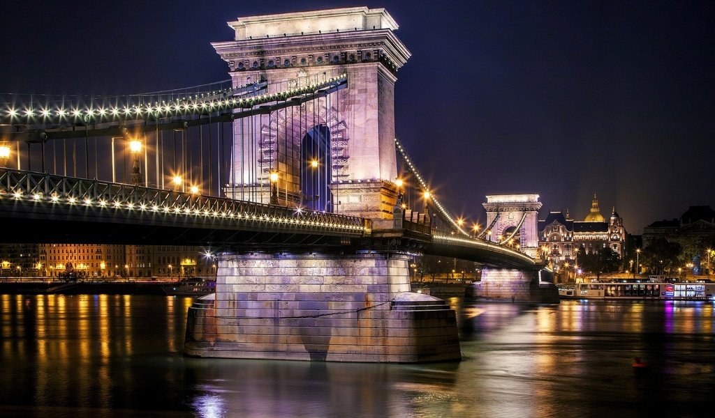 Обои река, мост, будапешт, river, bridge, budapest разрешение 1920x1200 Загрузить