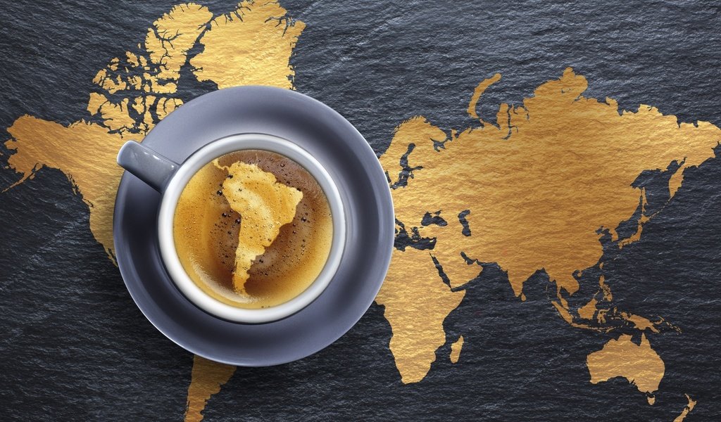 Обои кофе, карта, чашка, coffee, map, cup разрешение 2560x1600 Загрузить