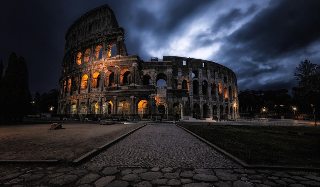 Обои италия, колизей, рим, roma, италиа, dark coliseum, italy, colosseum, rome, italia разрешение 1920x1280 Загрузить