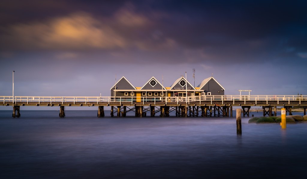 Обои море, причал, австралия, пристань, western australia, busselton jetty, sea, pier, australia, marina разрешение 3840x2160 Загрузить