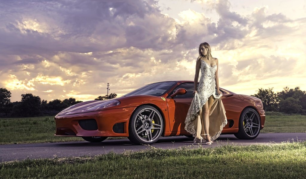 Обои стиль, платье, поза, машина, авто, модель, феррари, callie ann staires, style, dress, pose, machine, auto, model, ferrari разрешение 2048x1366 Загрузить