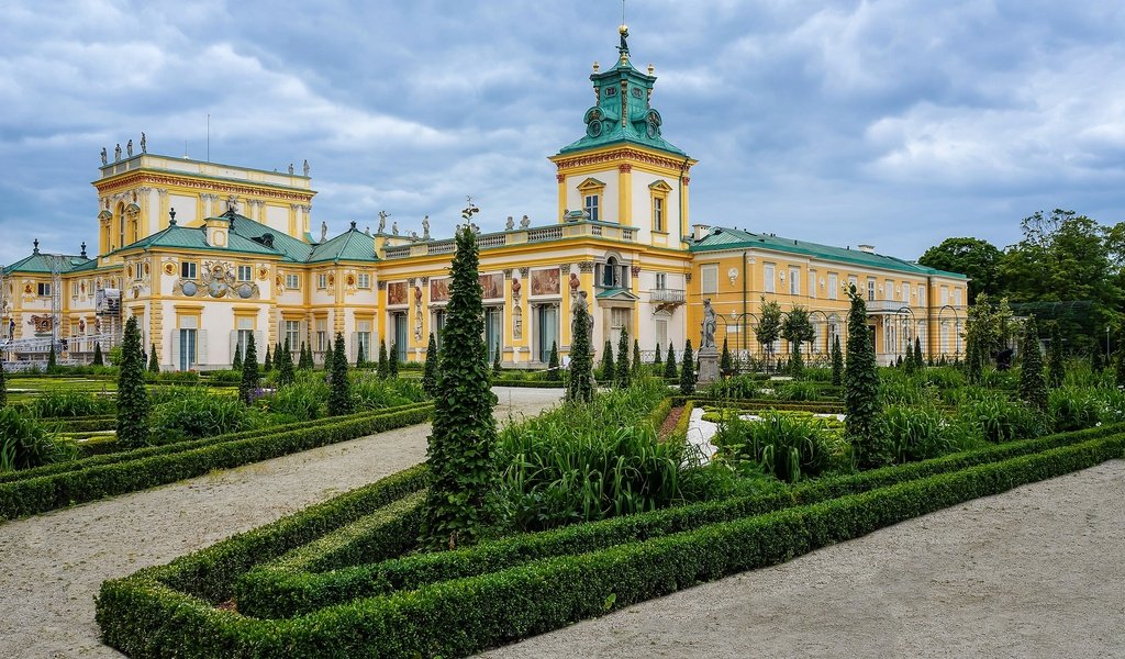 Обои сад, дворец, варшава, garden, palace, warsaw разрешение 2048x1361 Загрузить