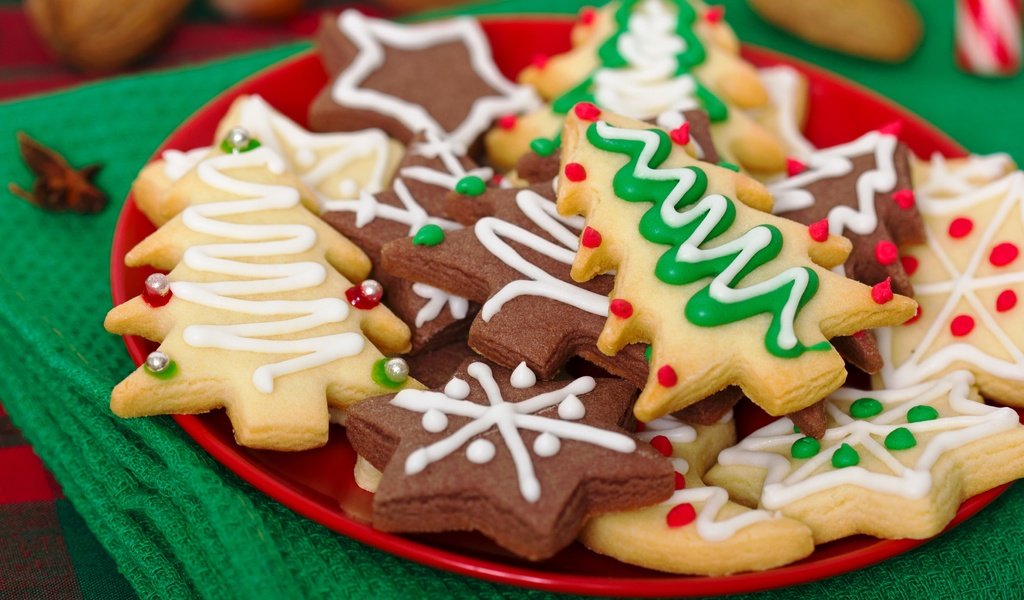 Обои рождество, сладкое, печенье, выпечка, десерт, глазурь, ёлочка, звездочка, christmas, sweet, cookies, cakes, dessert, glaze, herringbone, asterisk разрешение 7528x5003 Загрузить