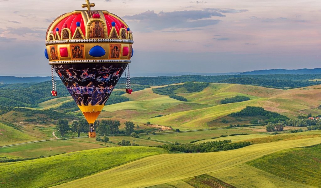 Обои природа, полет, высота, воздушный шар, ландшафт, nature, flight, height, balloon, landscape разрешение 2048x1367 Загрузить