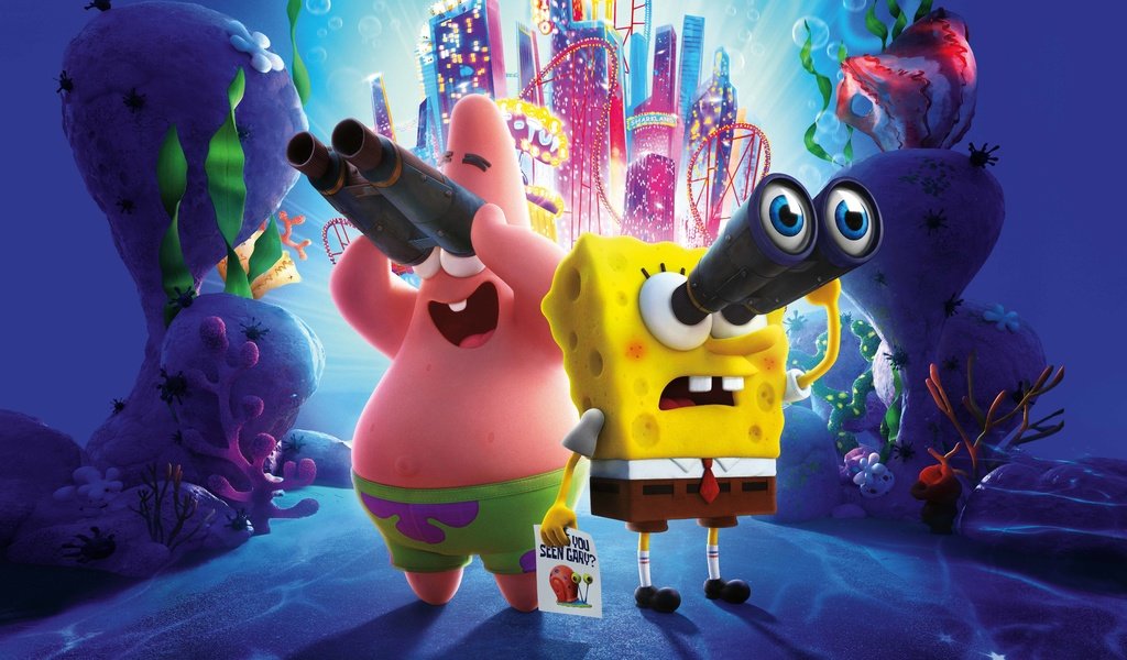 Обои губка боб, патрик, the spongebob movie: sponge on the run, spongebob, patrick разрешение 7680x4320 Загрузить