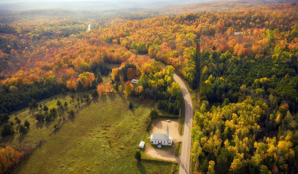 Обои лес, храм, осень, forest, temple, autumn разрешение 2048x1300 Загрузить