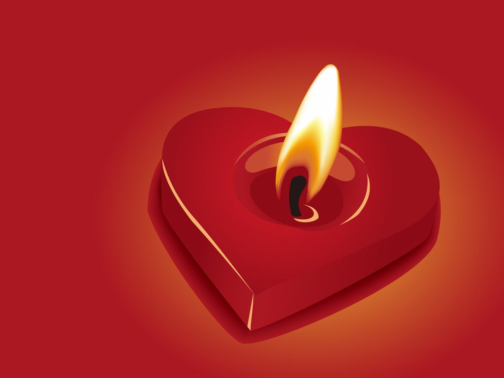 Обои сердечко, огонь, свечка, heart, fire, candle разрешение 1920x1200 Загрузить