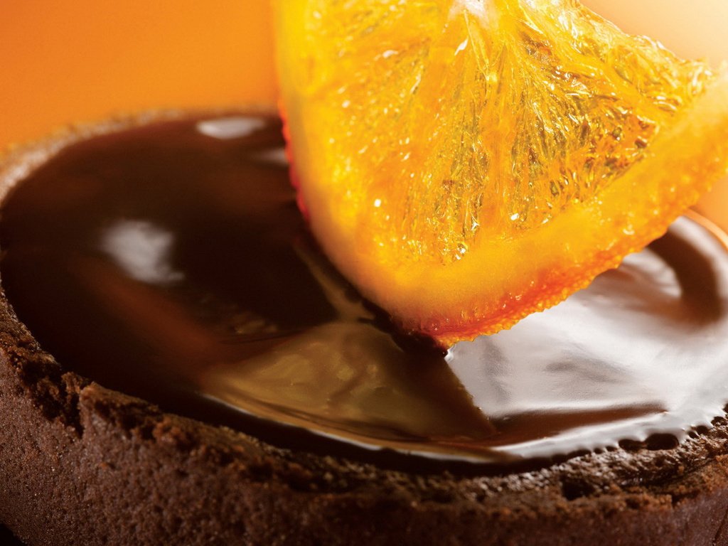 Обои апельсин, шоколад, orange, chocolate разрешение 1920x1200 Загрузить