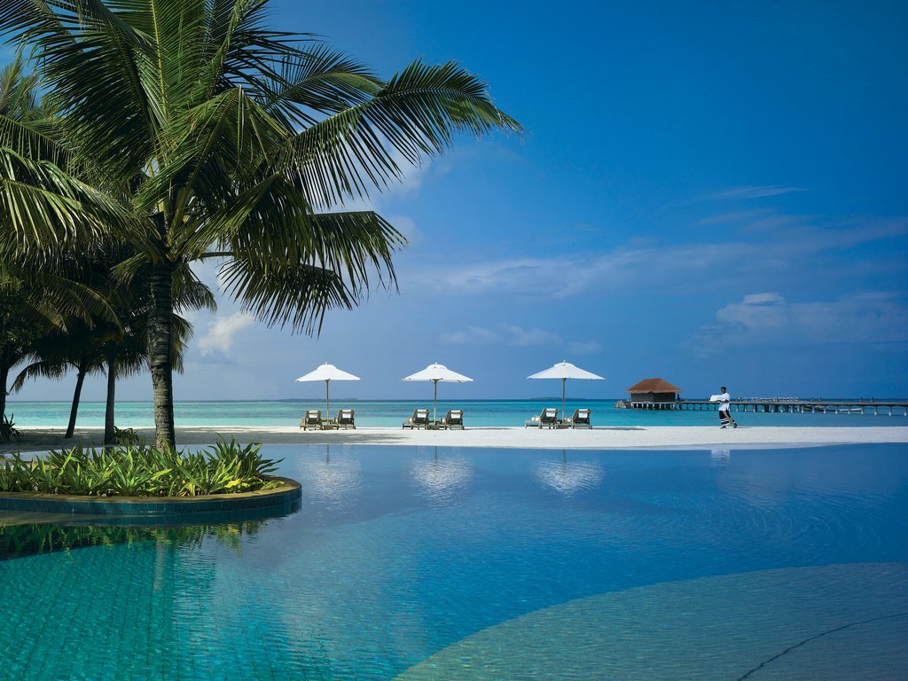 Обои пляж, пальмы, тропики, мальдивы, beach, palm trees, tropics, the maldives разрешение 3000x2250 Загрузить