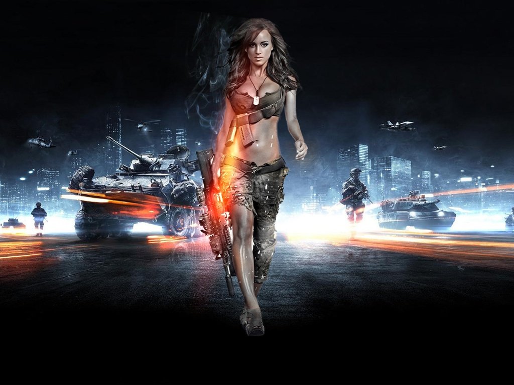 Обои battlefield 3, (девочка)., (girl). разрешение 1920x1080 Загрузить