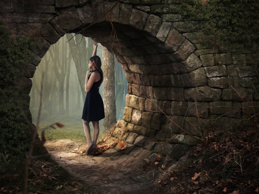 Обои лес, девушка, платье, в одиночку, forest, girl, dress, alone разрешение 2048x1365 Загрузить