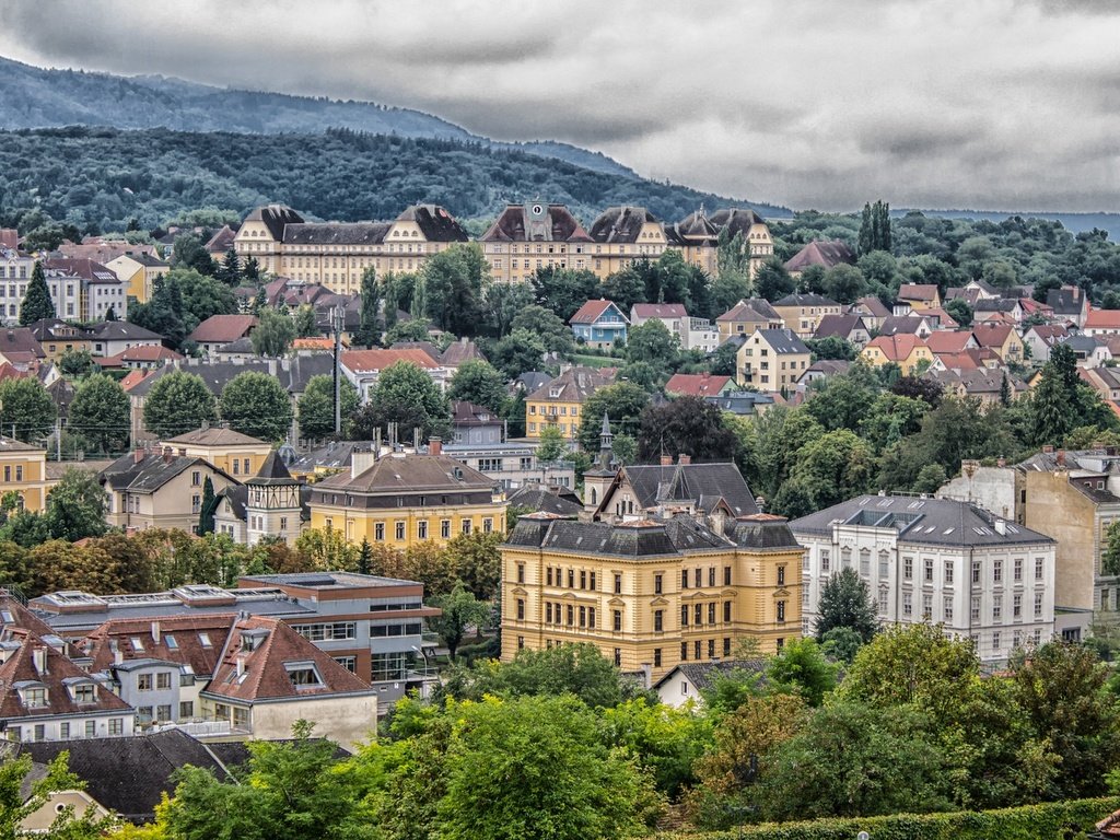 Обои панорама, австрия, дома, мелк, panorama, austria, home, melk разрешение 2048x1090 Загрузить