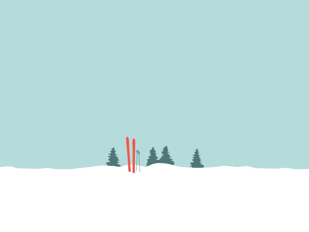 Обои снег, вектор, графика, минимализм, лыжи, snow, vector, graphics, minimalism, ski разрешение 2560x1600 Загрузить