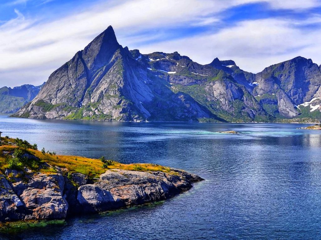 Обои озеро, горы, норвегия, lake, mountains, norway разрешение 3840x2160 Загрузить