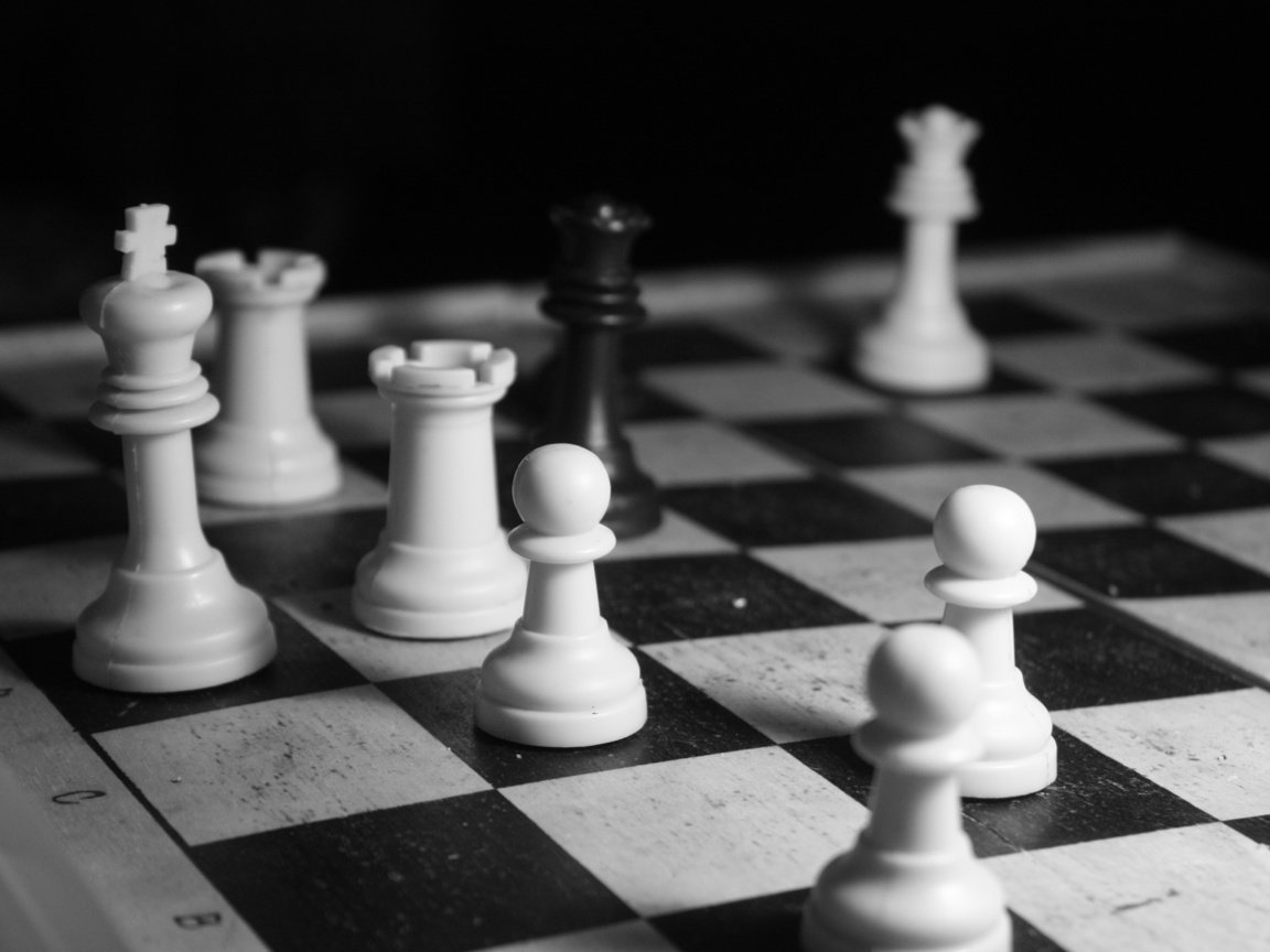 Обои шахматы, чёрно-белое, игра, черное, белое, chess, black and white, the game, black, white разрешение 4272x2848 Загрузить