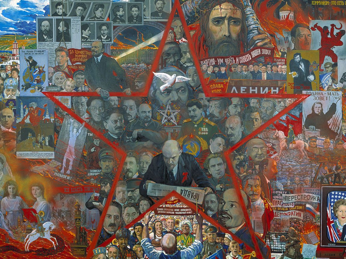 Обои илья глазунов, великий эксперимент, 1990г, ilya glazunov, the great experiment, 1990 разрешение 2094x1024 Загрузить