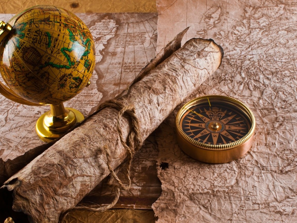 Обои карты, стол, путешествия, глобус, компас, card, table, travel, globe, compass разрешение 1920x1200 Загрузить