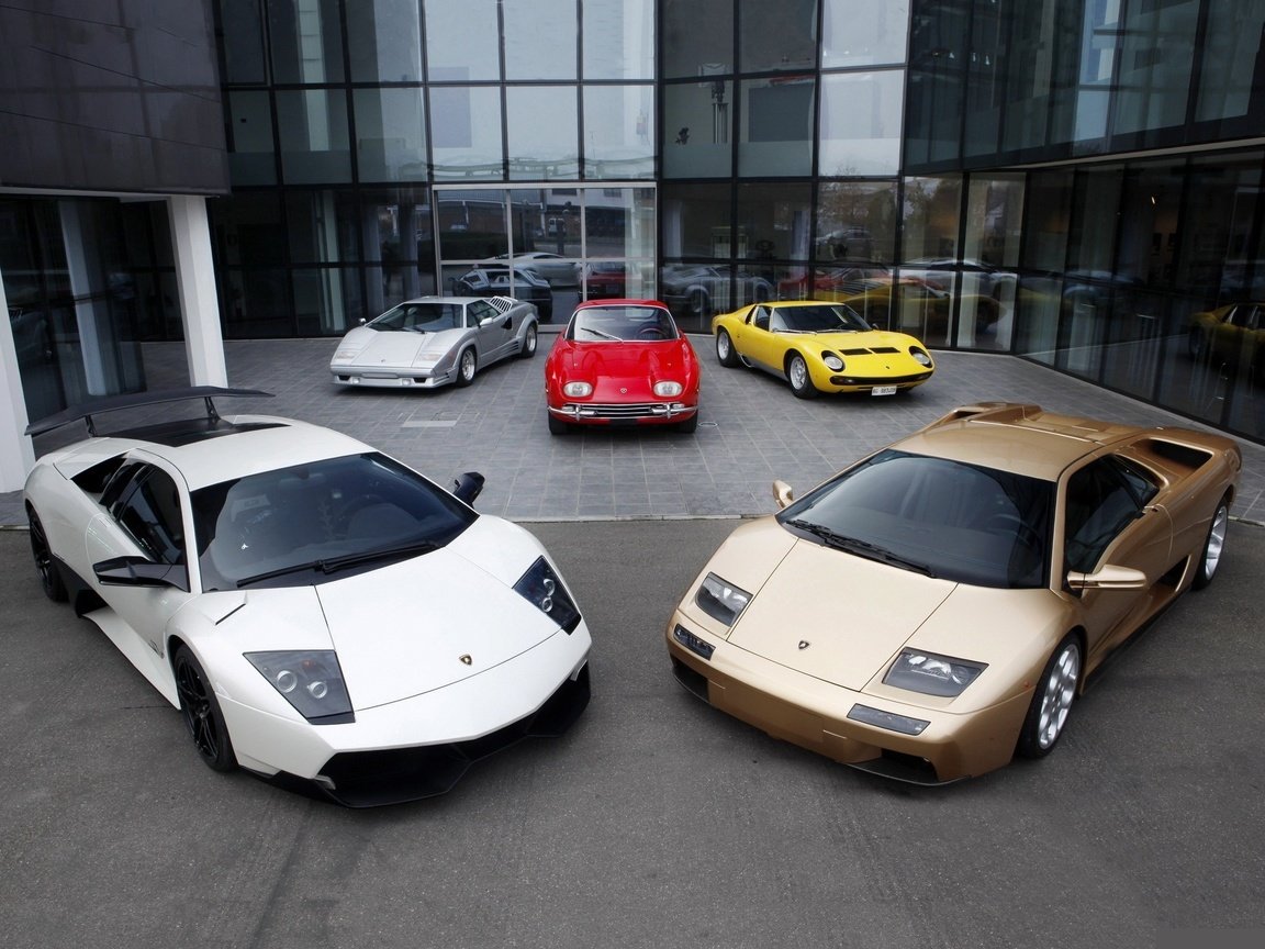 Обои ламборгини, murcielago, countach, 350 gt, miura, диабло, lamborghini, diablo разрешение 2048x1536 Загрузить