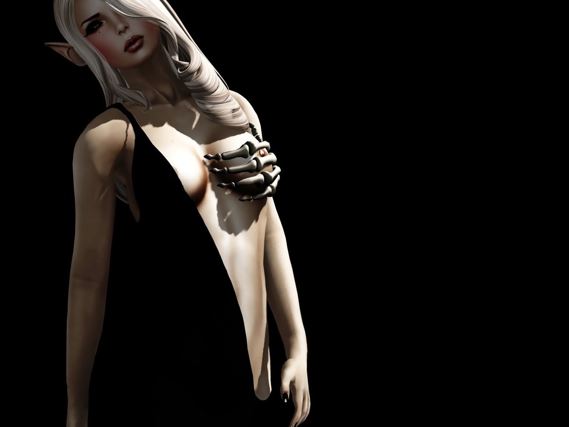 Обои рука, девушка, темный фон, кости, рендер, 3d скелет, hand, girl, the dark background, bones, render, 3d skeleton разрешение 1920x1080 Загрузить