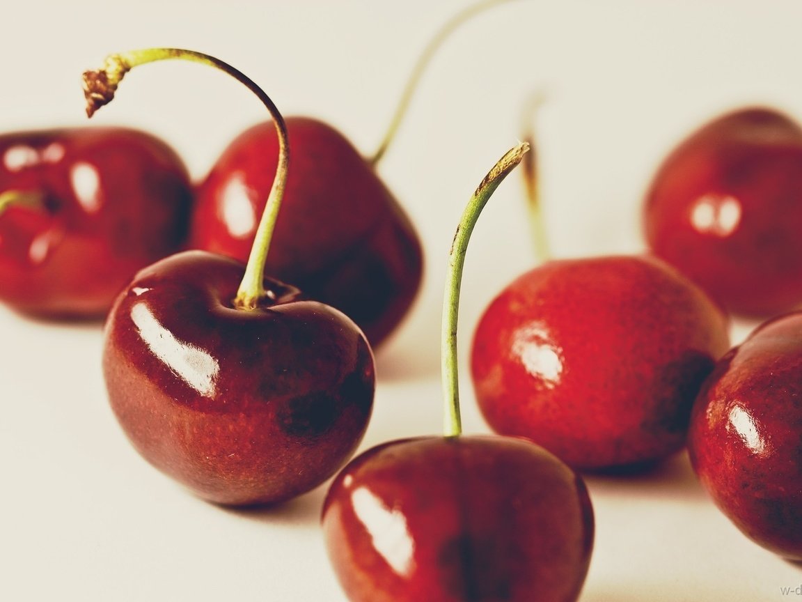 Обои макро, черешня, ягоды, вишня, macro, cherry, berries разрешение 1920x1280 Загрузить