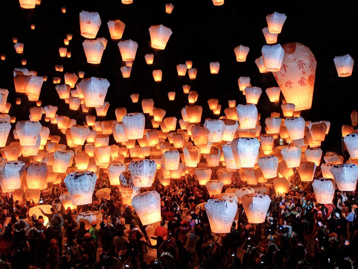 Обои тайвань, skylantern, фестиваль, taiwan, festival разрешение 1920x1080 Загрузить