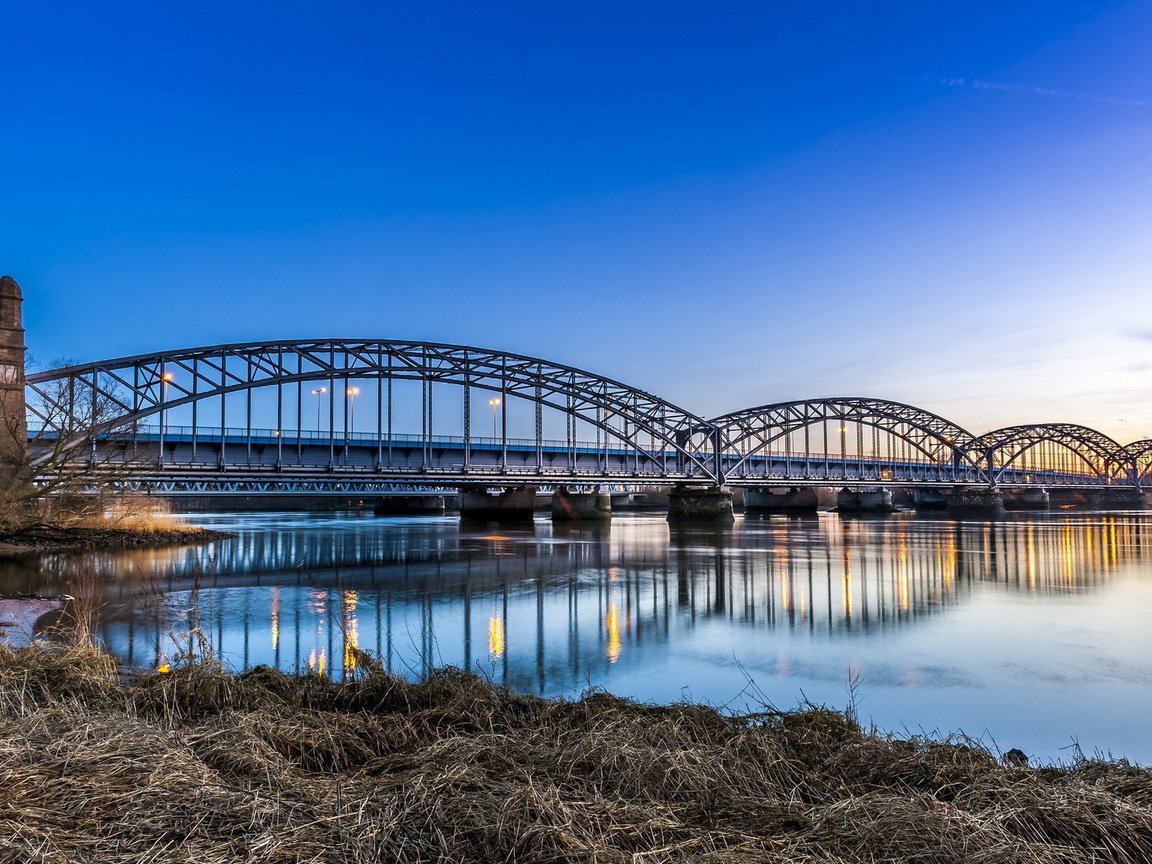 Обои река, мост, германия, гамбург, river, bridge, germany, hamburg разрешение 1920x1200 Загрузить